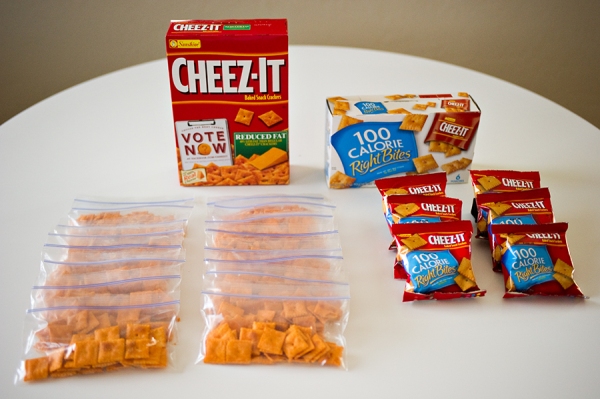 How many calories are in a bag of cheez its Diy 100 Calorie Packs Edit By Design